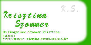 krisztina szommer business card